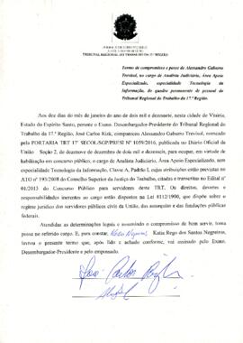 ALESSANDRO GABURRO TREVISOL - Termo de compromisso e posse