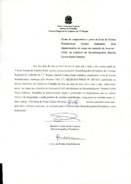 LIVIA DE FREITAS WANDEKOKEM - Termo de compromisso e posse - cargo em comissão