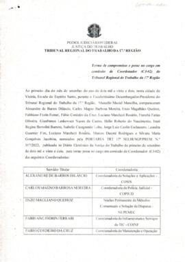 ALEXANDRE DE BARROS DILASCIO e outros - Termo de compromisso e posse