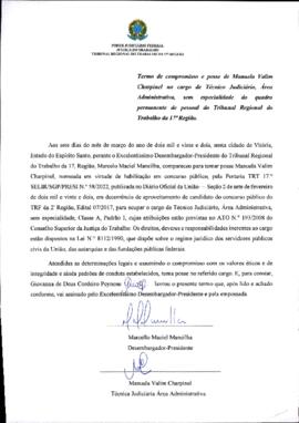 MANUELA VALIM CHARPINEL - Termo de compromisso e posse