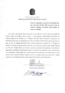 JOSE ALEXANDRE CID PINTO FILHO - Termo de compromisso e posse