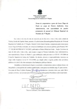 LUCAS TIAGO DO PRADO - Termo de compromisso e posse