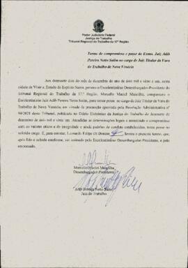 ADIB PEREIRA NETTO SALIM - Termo de compromisso e posse - Juiz Titular