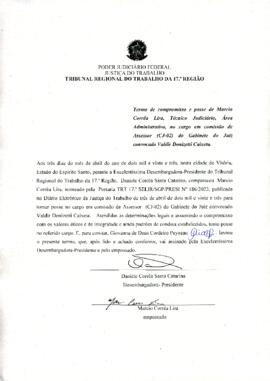 MARCIO CORREA LIRA - Termo de compromisso e posse - cargo em comissão
