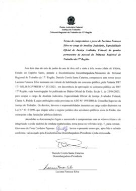 LUCIANA FONSECA SILVA - Termo de compromisso e posse