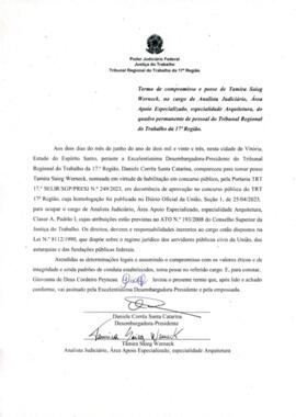 TAMIRA SAIEG WERNECK - Termo de compromisso e posse