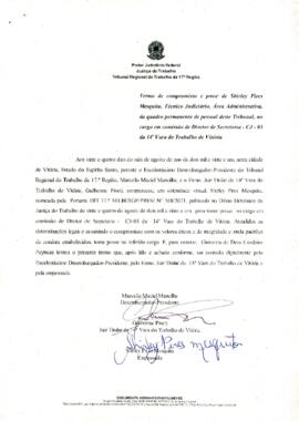 SHIRLEY PIRES MESQUITA - Termo de compromisso e posse - cargo em comissão