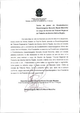 MARCELLO MACIEL MANCILHA - Termo de compromisso e posse - Ouvidor