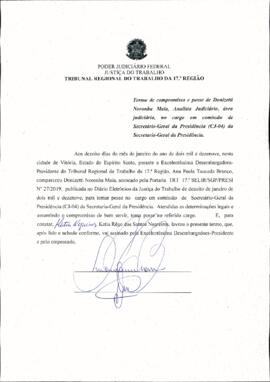 DONIZETTI NORONHA MAIA - Termo de compromisso e posse - Secretário-geral