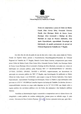 CLEBER DE MATTOS CASALI e outros - Termo de compromisso e posse