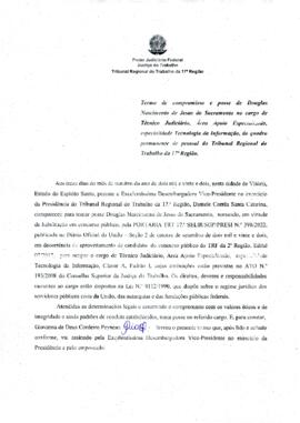 DOUGLAS NASCIMENTO DE JESUS DO SACRAMENTO - Termo de compromisso e posse